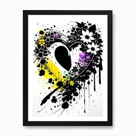 Heart With Flowers 2 Art Print