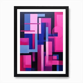 Dynamic Geometric Abstract Illustration 12 Art Print