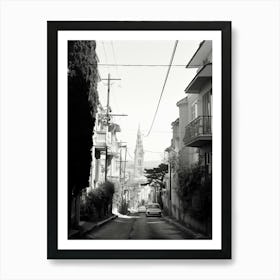 Sanremo, Italy, Black And White Photography 1 Art Print