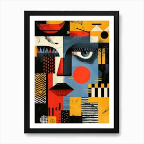 Playful And Colorful Geometric Shapes Arranged In A Fun And Whimsical Way 34 Art Print