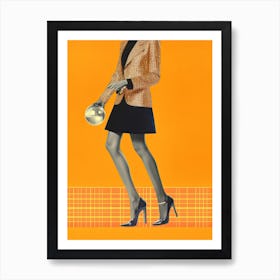 Mod Style Collage Disco Ball 1 Art Print