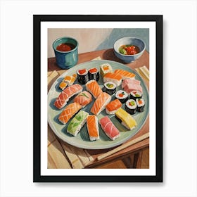 Sushi Plate Art Print