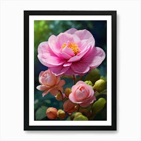 Pink Roses 1 Art Print