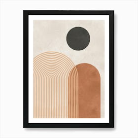 Boho lines and circles 6 Art Print