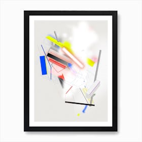 Abstract Mobile Toy Blue Yellow Red Art Print