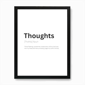 Thoughts Definition Meaning Poster