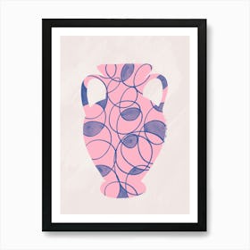 Pink Vase 1 Art Print