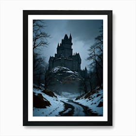 Silent Sentinel of the Carpathians Castle Art Print