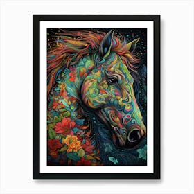 Psychedelic Horse 4 Art Print