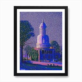 Meridian, City Us  Pointillism Art Print