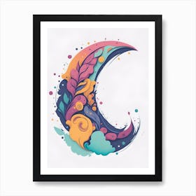 Colorful Letter C Illustration 10 Art Print