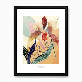 Colourful Flower Illustration Poster Orchid 1 Art Print