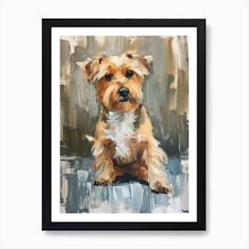 Dandie Dinmont Terrier Acrylic Painting 2 Art Print