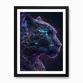 Galaxy Jaguar Art Print