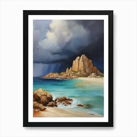 Storm At The Beach.13 Art Print