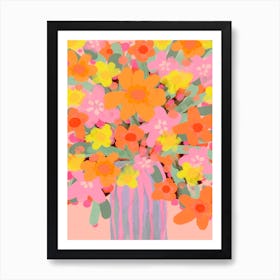 Neon Bouquet Art Print