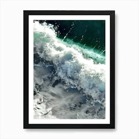 Aerial View Of Ocean Waves Art Print