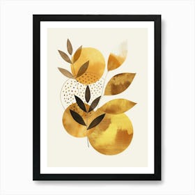 Golden Leaves 44 Art Print