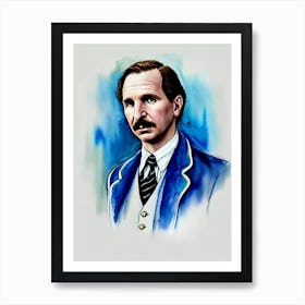 Ralph Fiennes In The Grand Budapest Hotel Watercolor 2 Art Print