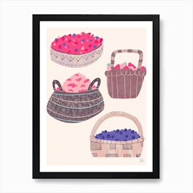 Berry Baskets Art Print