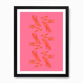 Hot Pink Hands | Wall Art Poster Print Art Print