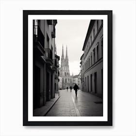 Burgos, Spain, Black And White Analogue Photography 1 Art Print