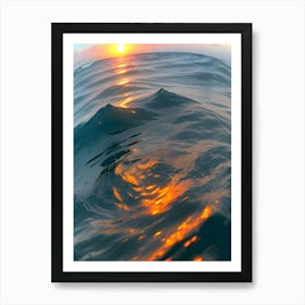 Sunset In The Ocean-Reimagined 6 Art Print