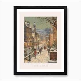 Vintage Winter Poster Edinburgh Scotland 2 Art Print