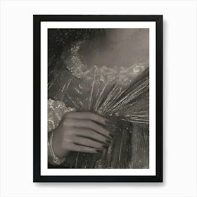 Dark Gothic Lady In White 2 Art Print