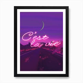 French Type Neon Quote Art Print