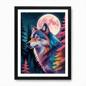 Wolf In The Forest Art Print