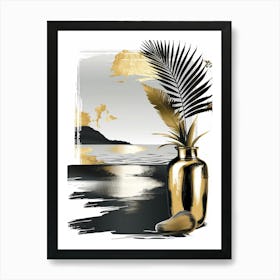 Gold And Black 95 Art Print