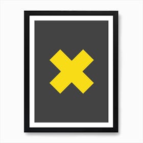 Yellow X Art Print