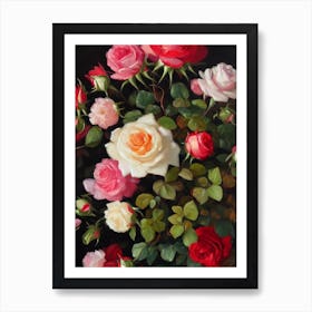 Rose 2 Still Life Oil Painting Flower Art Print