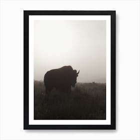 Bison Silhouette Art Print