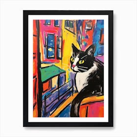 Painting Of A Cat In Alexandria Egypt 2 Art Print