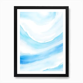 Blue Ocean Wave Watercolor Vertical Composition 29 Art Print