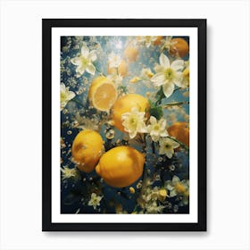 lemons surrealism 2 Art Print