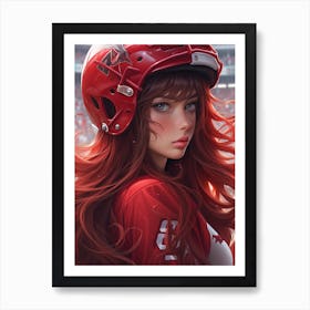 Football Girl Art Print