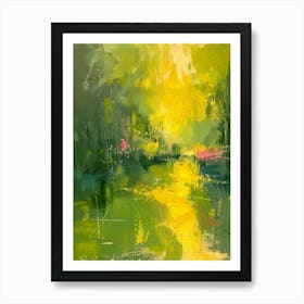 Abstract Of A Green Forest Art Print