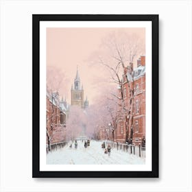 Dreamy Winter Painting Berlin Germany 1 Art Print