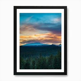 Sunset Over Mt Hood Poster