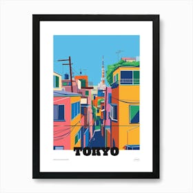 Tokyo Japan 1 Colourful Travel Poster Art Print