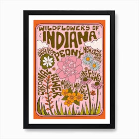 Indiana Wildflowers Art Print