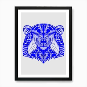 Bear Head Pattern Art Print