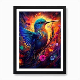 Colorful Hummingbird Art Print