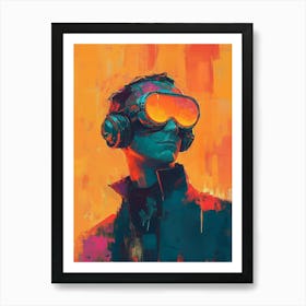 Man In Goggles Art Print