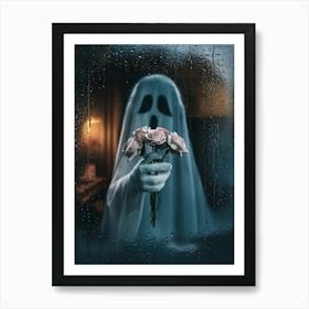 Ghost With Roses 1 Art Print