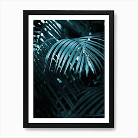 Blue Jungle Palm Ii Art Print