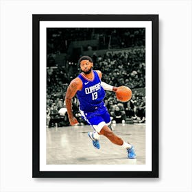 Paul George Of The La Clippers Art Print